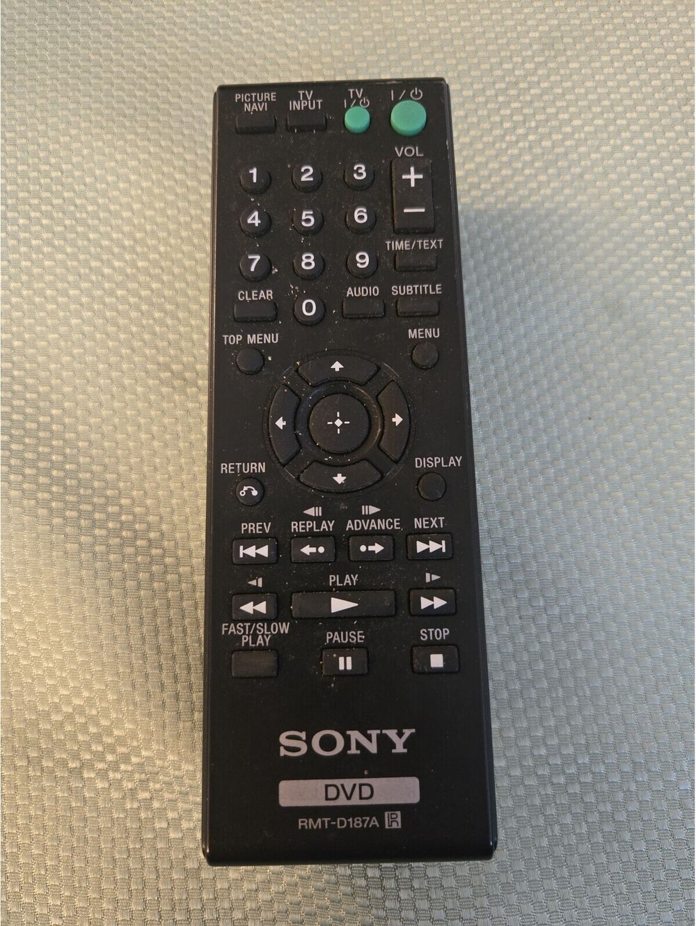 Vintage Sony DVD Player Remote Control RMT-D187A